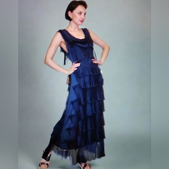 Gigi Moda Italian Hot Pink Tiered Silk Sleeveless Maxi Dress Women's Size S $189 - Picture 12 of 14